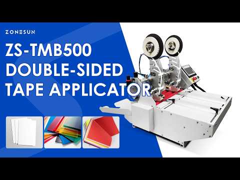 Fast Taping: ZONESUN ZS-TMB500 Double-Sided Tape Applicator for Envelopes, Cartons & PVC Boards