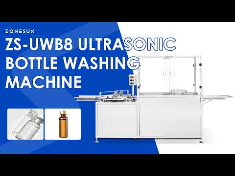 Deep Clean: ZONESUN ZS-UWB8 Automatic Ultrasonic Glass Vial Bottle Washing & Flushing Machine