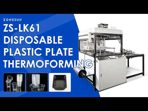 ZONESUN ZS-LK61 Automatic Disposable Plastic Plate Thermoforming Machine for Trays & Food Containers