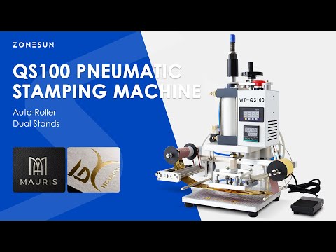 ZONESUN ZS-QS100 Pneumatic Hot Stamping Machine for Leather & Branding