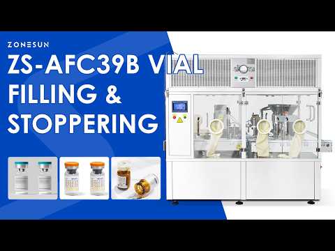 High-Speed Sterile Packaging: ZONESUN ZS-AFC39B Automatic Vial Filling, Capping & Labeling Line