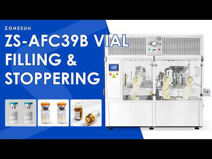 High-Speed Sterile Packaging: ZONESUN ZS-AFC39B Automatic Vial Filling, Capping & Labeling Line