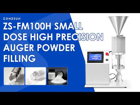 ZONESUN ZS-FM100H Desktop Powder Filling Machine for Milk, Coffee & Pharma Powder