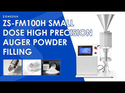 ZONESUN ZS-FM100H Desktop Powder Filling Machine for Milk, Coffee & Pharma Powder