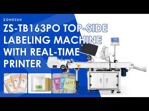 Efficient Labeling: ZONESUN ZS-TB163PO Print & Apply Machine for Pouches, Cards & Flat Cartons