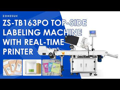 Efficient Labeling: ZONESUN ZS-TB163PO Print & Apply Machine for Pouches, Cards & Flat Cartons