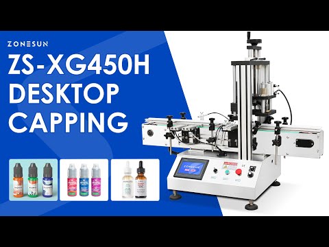 ZONESUN ZS-XG450H Automatic Desktop Capping Machine for Cosmetic, Pharmaceutical & Beverage Bottles