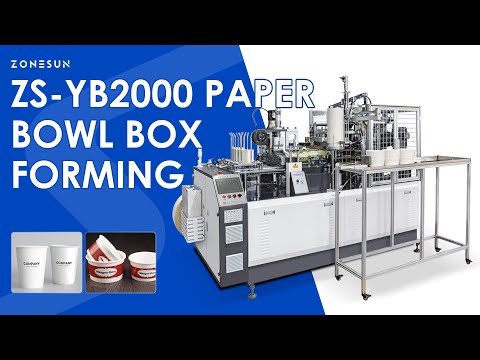 ZONESUN ZS-YB2000 Automatic Paper Bowl Forming Machine for Fast Food, Takeaway and FMCG Packaging