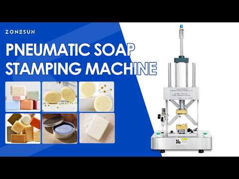 ZONESUN ZS-MYZ1 Pneumatic Soap Press Stamping Machine with Custom Molds