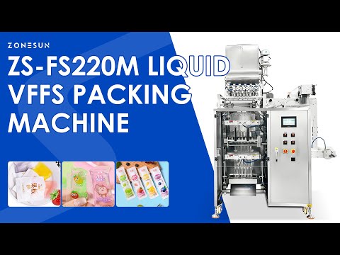 ZONESUN ZS-FS220M Auto Multi-Lane VFFS Machine for Efficient Liquid Sachet Forming, Filling&Sealing
