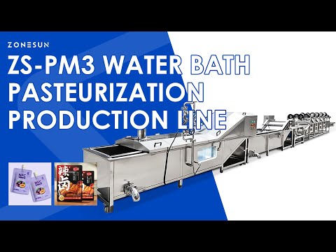 ZONESUN ZS-PM3 Spray Pasteurization Line for Bottled and Packaged Food Processing