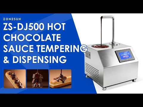 Sweet Toppings: ZONESUN ZS-DJ500 Commercial Chocolate Sauce Melting Tempering & Dispenser Machine