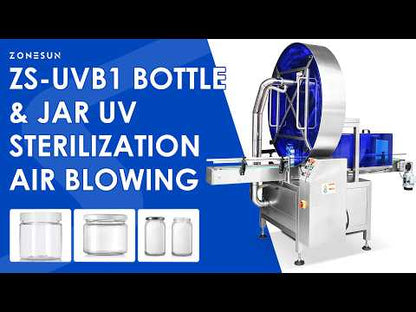 ZONESUN ZS-UVB1 Automatic UV Sterilization and Air Blowing Machine for Milk Powder Bottle Cleaning