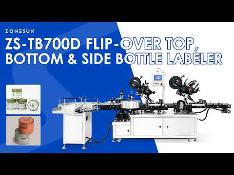 ZONESUN ZS-TB700D Automatic Top Bottom and Side Bottle Labeling Machine