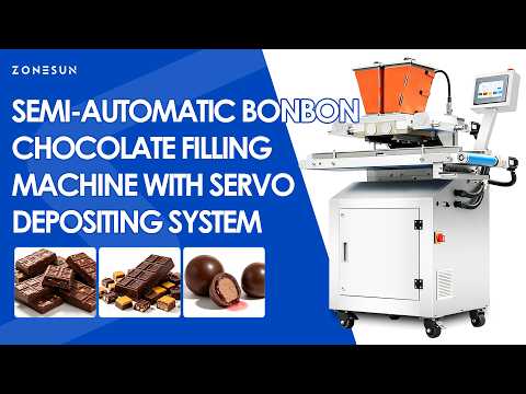 ZONESUN ZS-GDJ8 Semi Automatic Servo Bonbon Chocolate Depositing Filling Machine