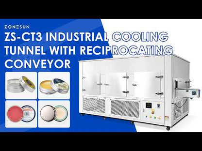 ZONESUN ZS-CT3 Industrial Cooling Tunnel with Reciprocating Conveyor