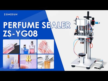 ZONESUN ZS-YG08 Pneumatic Perfume Bottle Spray Caps Capping Crimping Machine
