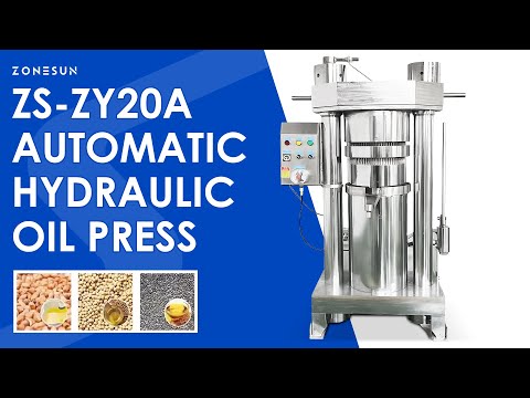 ZONESUN ZS-ZY20A Automatic Hydraulic Oil Press Machine for Olive, Peanut, Coconut & Seed Oils