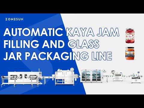 ZONESUN ZS-FAL180V11 Automatic Kaya Jam Filling Glass Jar Packaging Line