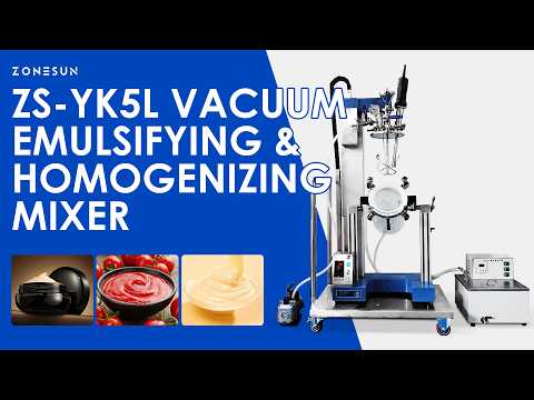 ZONESUN ZS-YK5L Laboratory Vacuum Emulsifying Homogenizer Mixer for Cream & Lotion