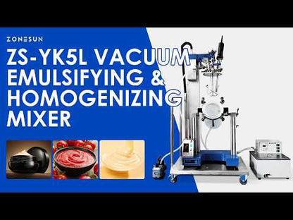 ZONESUN ZS-YK5L Laboratory Vacuum Emulsifying Homogenizer Mixer for Cream & Lotion