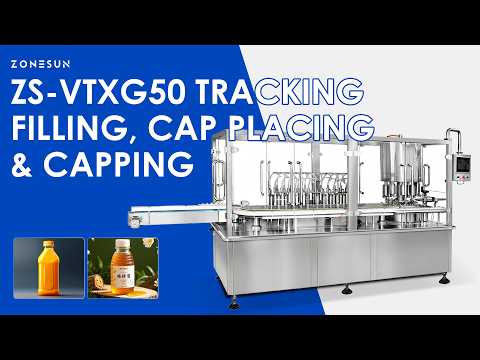 ZONESUN ZS-VTXG50: 7800BPH High-Speed Servo Tracking Liquid Filling & Capping Machine