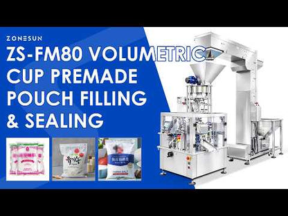 ZONESUN ZS-FM80 Automatic Volumetric Cup Premade Pouch Filling and Sealing Machine