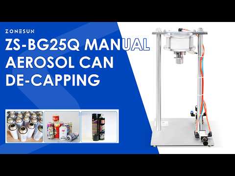 ZONESUN ZS-BG250 Pneumatic Aerosol Can De-capping Machine for Spray Can Valve Removal