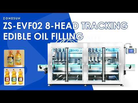 ZONESUN ZS-EVF02 Automatic 8-Head Tracking Edible Oil Filling Machine