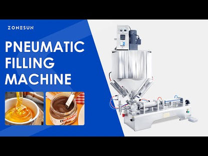 ZONESUN ZS-GTJH1 Tabletop Single Nozzle Pneumatic Piston Filler With Mixer And Heater