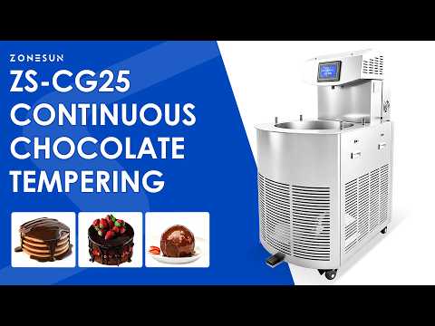 ZONESUN ZS-CG25 Automatic Chocolate Tempering Machine for Molding and Enrobing