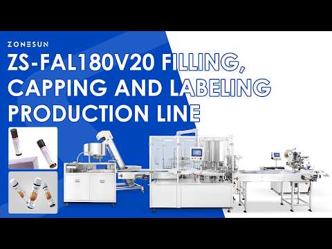 ZONESUN ZS-FAL180V20 Automatic Bottle Unscrambling Filling Capping and Labeling Production Line