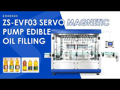 ZONESUN ZS-EVF03 Automatic 14 Head Servo Magnetic Pump Edible Cooking Oil Filling Machine