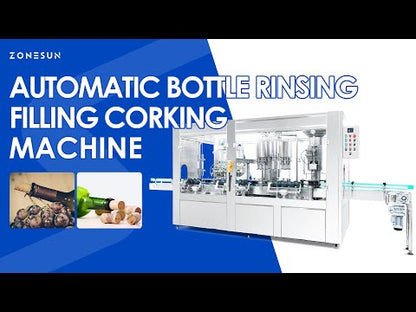 ZONESUN ZS-AFC883W Automatic Wine Packaging Machine for Bottle Rinsing，Filling and Corking