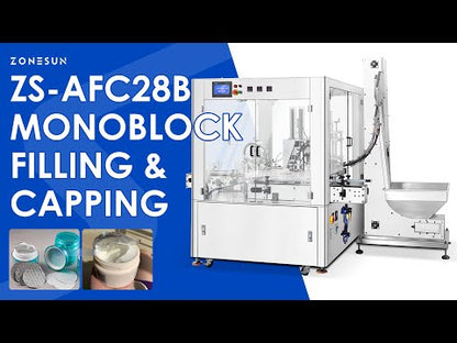 ZONESUN ZS-AFC28B Automatic Cosmetic Cream, Serum & Lotion Filling, Foil Sealing and Capping Machine
