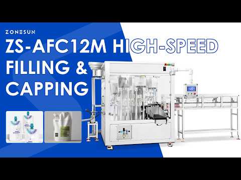 High Speed 120bpm: ZONESUN ZS-AFC12M Automatic Spout Pouch Filling Capping Machine for Juice & Sauce