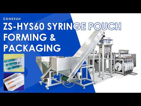 ZONESUN ZS-HYS60 Automatic Syringe Feeding and Pouch Packaging Line for Medical Use