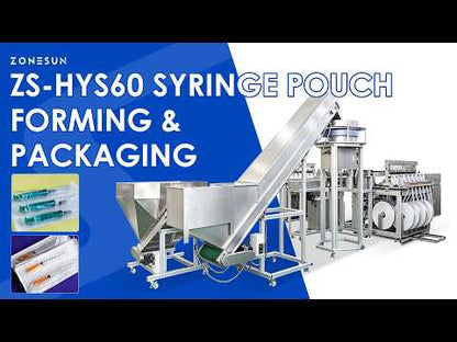 ZONESUN ZS-HYS60 Automatic Syringe Feeding and Pouch Packaging Line for Medical Use
