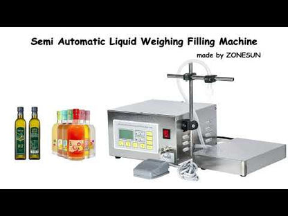 ZONESUN ZS-DP641W 30-6000ml Semi Automatic Diaphragm Pump Liquid Weighing Filling Machine
