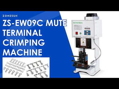 Ultra-Quiet: ZONESUN ZS-EW09C Semi-Auto Mute Terminal Crimping Machine for Wire Harness Processing