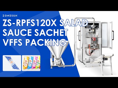 ZONESUN ZS-RPFS120X Automatic Packing Machine for Honey, Cream, Jam, and Salad Dressing
