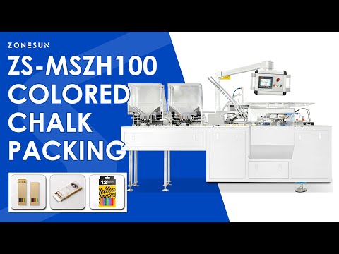 ZONESUN ZS-MSZH100 Fully Automatic Box Packing Machine for School Chalk and Pencil Packaging