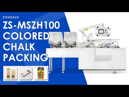 ZONESUN ZS-MSZH100 Fully Automatic Box Packing Machine for School Chalk and Pencil Packaging