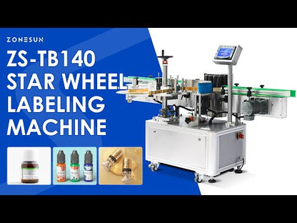 ZONESUN ZS-TB140 Automatic Rotary Clamp Round Bottle Wrap Labeling Machine