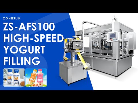 ZONESUN ZS-AFS100 Automatic High-Speed Yogurt Filling and Sealing Machine for Dairy Production
