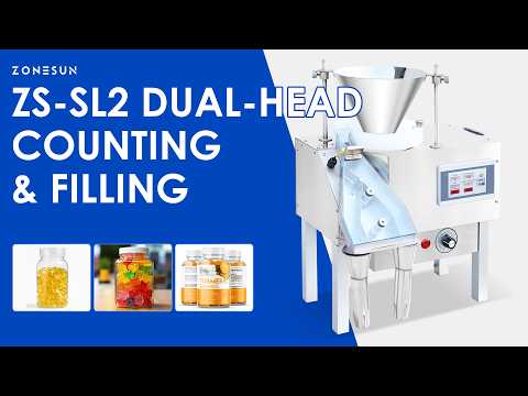 ZONESUN ZS-SL2: Automatic Dual-Head Counting & Filling Machine for Capsules, Pills, and Candy