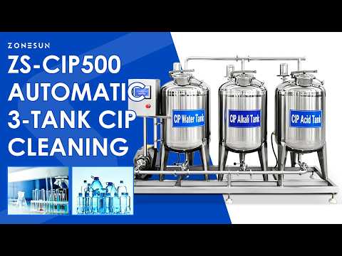 Hygienic Cleaning: ZONESUN ZS-CIP500 Series Fully Automatic 3-Tank CIP System for Dairy & Beverage