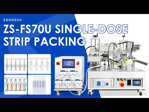 ZONESUN ZS-FS70U 5-Head Peristaltic Pump Machine for Plastic Ampoule Monodose Filling & Sealing