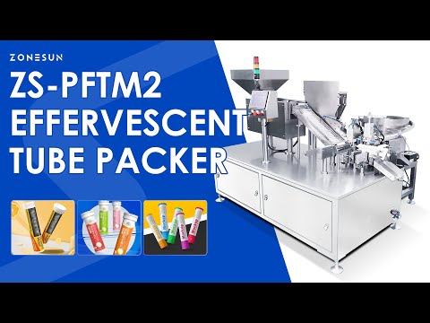 ZONESUN ZS-PFTM2 Automatic Effervescent Tablet Tube Filling and Capping Machine for Pharma Lines