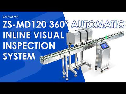Zero Defects: ZONESUN ZS-MD120 360° Visual Inspection System for PET Bottles & Aluminum Cans
